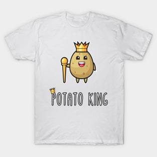 Funny Potato King Gift for Husband, Boyfriend, Son, Bestfriend T-Shirt